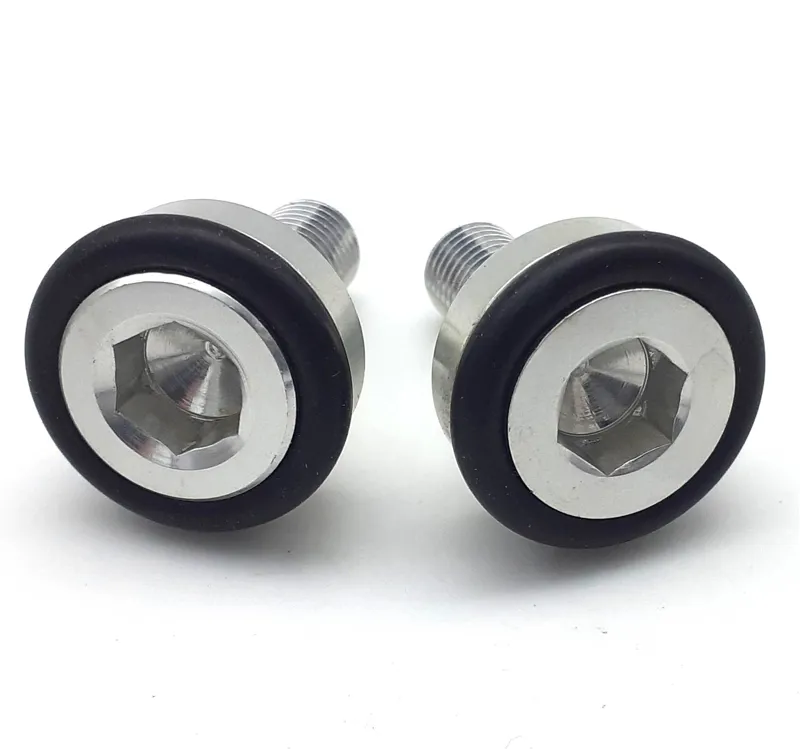 Tec Components Italy Aluminium Alloy M8 Crank Bolts in Silver